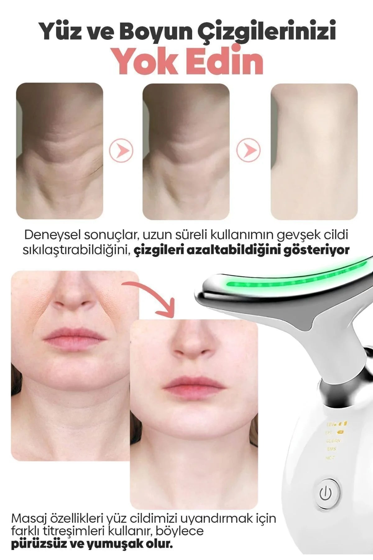 Yüz EMS Cihazı – Evde Profesyonel Cilt Sıkılaştırma ve Tonlama